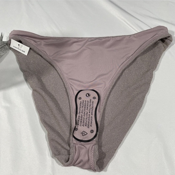 NEW Good American‎ [ 3 GA ] Sparkle Better Bikini Bottoms in Lilac - Picture 9 of 12